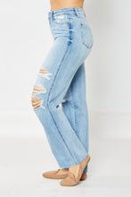 Load image into Gallery viewer, Judy Blue High Rise 90's Destroyed Straight Fit Jeans in Medium FINAL SALE