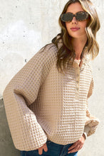 Load image into Gallery viewer, La Miel OVERSIZED Two Toned Textured Top in Chiffon