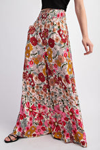 Load image into Gallery viewer, GiGio Floral Print Pants in Rose Pink