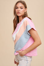 Load image into Gallery viewer, AnnieWear Asymmetrical Color Block Top in Candy Pink Combo ON ORDER Shirts & Tops AnnieWear