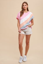 Load image into Gallery viewer, AnnieWear Asymmetrical Color Block Top in Candy Pink Combo ON ORDER Shirts & Tops AnnieWear