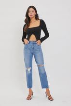 Load image into Gallery viewer, Cello Jeans High Rise Ankle Length Mom Jeans in Medium Denim