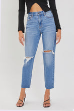Load image into Gallery viewer, Cello Jeans High Rise Ankle Length Mom Jeans in Medium Denim