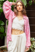 Load image into Gallery viewer, POL OVERSIZED Paisley Print Button Down Top in Pink