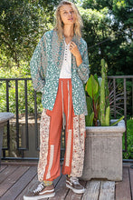 Load image into Gallery viewer, POL OVERSIZED Paisley Print Button Down Top in Teal