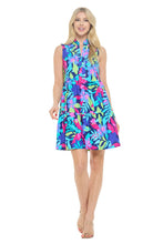 Load image into Gallery viewer, Aryeh "Laison" Sleeveless Tiered Dress in Navy