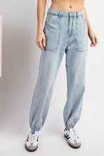 Load image into Gallery viewer, ee:some Mineral Washed Joggers in Denim
