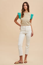Load image into Gallery viewer, AnnieWear Striped Knit Top in Peach/Emerald Shirts & Tops AnnieWear