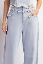 Load image into Gallery viewer, ee:some Stone Washed Distressed Straight Leg Pants in Denim