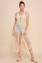 Load image into Gallery viewer, Allie Rose Open Weave Knitted Cardigan in Natural Cardigan Allie Rose