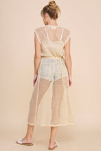 Load image into Gallery viewer, Allie Rose Open Weave Knitted Cardigan in Natural Cardigan Allie Rose