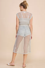 Load image into Gallery viewer, Allie Rose Open Weave Knitted Cardigan in Soft Grey Cardigan Allie Rose