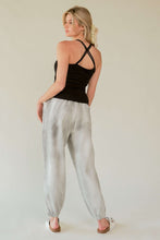Load image into Gallery viewer, Davi & Dani Mineral Washed Joggers with Rhinestones in Grey