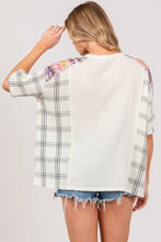 Load image into Gallery viewer, Sage+Fig Gauze Top with Mixed Print Details in Ivory ON ORDER Shirts & Tops Sage+Fig