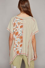 Load image into Gallery viewer, POL Oversized Knit and Floral Top in Pure Sage Shirts & Tops POL Clothing