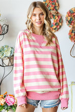 Load image into Gallery viewer, First Love OVERSIZED Striped Top in Pink