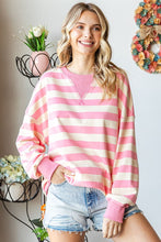 Load image into Gallery viewer, First Love OVERSIZED Striped Top in Pink