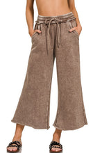 Load image into Gallery viewer, Acid Washed Palazzo Pants in Mocha Pants Zenana