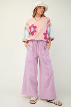 Load image into Gallery viewer, Easel Mineral Washed Terry Knit Pants in Prizm Pink