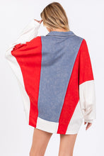 Load image into Gallery viewer, Sewn+Seen Americana Color Block Top in Red/Blue/White Shirts & Tops Sewn+Seen