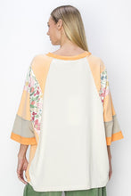 Load image into Gallery viewer, J. Her Color Block Raglan Top in Orange Shirts & Tops J.Her