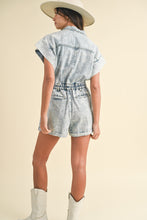 Load image into Gallery viewer, AnnieWear Snow Washed Romper in Light Denim