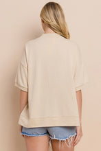 Load image into Gallery viewer, Oddi OVERSIZED Top with Flag Patch Front in Washed Sand