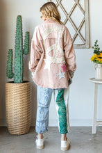 Load image into Gallery viewer, Oli & Hali Patched Star & Peace Sign Jacket in Pink Jacket Oli & Hali