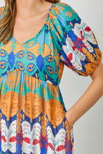 Load image into Gallery viewer, Polagram Ethnic Print Midi Dress in Red Multi FINAL SALE