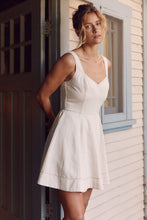 Load image into Gallery viewer, In February Fit & Flare Linen Mini Dress in Oatmeal Dress In February