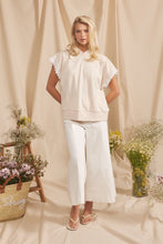 Load image into Gallery viewer, In February Hooded Top with Lace Details in Oatmeal