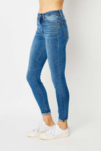 Load image into Gallery viewer, Judy Blue High Waisted Denim Cuffed Skinny Jeans in Medium Wash Pants Judy Blue