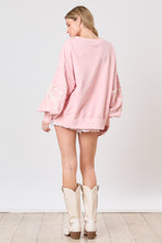 Load image into Gallery viewer, Peach Love RIBBON BOW Sweatshirt in Dusty Pink