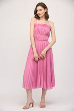 Load image into Gallery viewer, FATE Solid Color Pleated Midi Dress in Wild Rose
