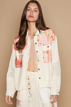 Load image into Gallery viewer, POL Mixed Print and Denim Jacket in Cream Multi