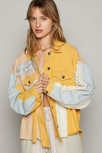 Load image into Gallery viewer, POL Oversized Crochet and Embroidery Jacket in Ginkgo Yellow Jacket POL Clothing