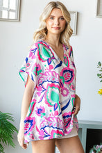 Load image into Gallery viewer, First Love Floral Print Poncho Top in Pink Multi FINAL SALE
