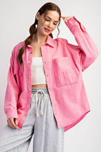 Load image into Gallery viewer, ee:some Mineral Washed Cargo Pocket Jacket in Pink