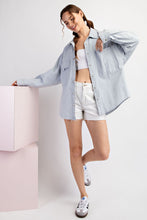 Load image into Gallery viewer, ee:some Mineral Washed Cargo Pocket Jacket in Pale Blue