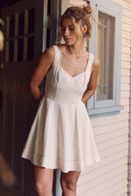 Load image into Gallery viewer, In February Fit & Flare Linen Mini Dress in Oatmeal Dress In February
