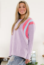 Load image into Gallery viewer, BlueVelvet Solid Color Top with Contrasting Color Details in Lavender