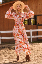 Load image into Gallery viewer, Oddi Floral Print Maxi Dress in Olive Multi