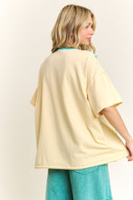 Load image into Gallery viewer, J.Her Mineral Washed Star Patched Top in Vanilla