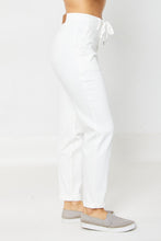Load image into Gallery viewer, Judy Blue High Waisted Garment Dyed Joggers in White