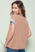 Load image into Gallery viewer, Hailey & Co Loose Fit Ribbed Knit Top in Mocha