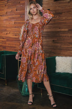 Load image into Gallery viewer, Oddi Paisley Print Midi Dress in Toffee Multi