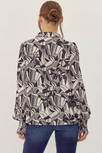 Load image into Gallery viewer, Jodifl Mixed Print Button Up Top in Black