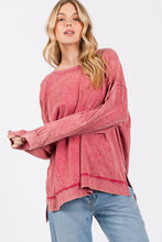 Load image into Gallery viewer, Sage+Fig OVERSIZED Mineral Washed Top in Indian Red