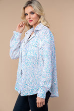 Load image into Gallery viewer, White Birch Knit Solid Color Velvet Sequin Top in White