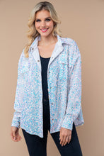 Load image into Gallery viewer, White Birch Knit Solid Color Velvet Sequin Top in White